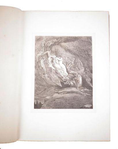DANTE L'enfer. Avec les dessins de Gustave Doré. Paris, Hachette, 1865. In-folio...