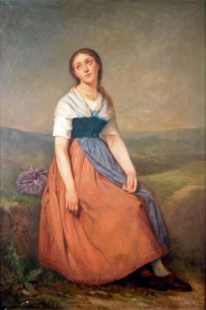 William BOUGUEREAU - 1825-1905 RÊVERIE Huile sur toile. 96 x 66

Provenance : 
1)...