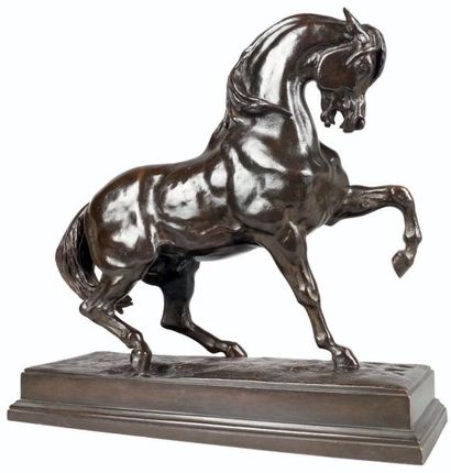 Antoine-Louis BARYE - 1795-1875 CHEVAL TURC n°2, ANTÉRIEUR GAUCHE LEVÉ, vers 1840...