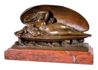 James PRADIER - 1790-1852 LA NAISSANCE DE L'AMOUR Ancienne épreuve d'édition en bronze...