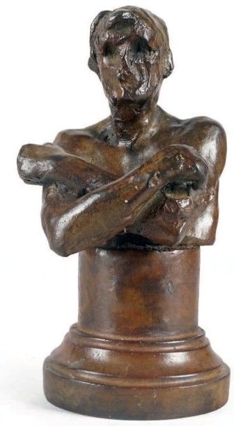 Camille CLAUDEL (1864-1943) L'HOMME AUX BRAS CROISÉS, 1885 Épreuve en bronze à patine...