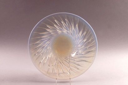 RENE LALIQUE (1860-1945) COUPE « ALGUES », 1933, en verre légèrement opalescent moulé...