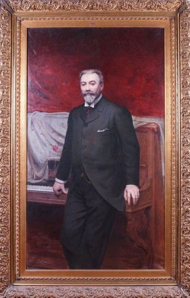 Georges DURAND (né en 1811) PORTRAIT DE GABRIEL TOURNIER, né en 1850, TÉNOR AU THÉÂTRE...