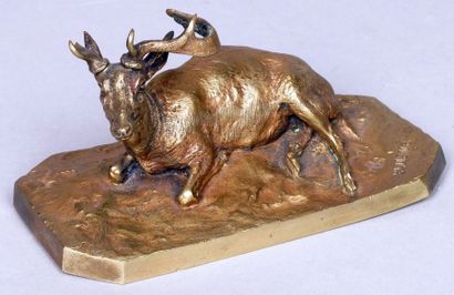 Pierre-Jules MÈNE - 1810-1879 LE CERF Ancienne épreuve en bronze d'époque XIXe siècle...