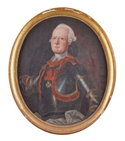 A. D. DUPLESSIS, école française vers 1770 PORTRAIT DE LOUIS CASIMIR LE BRUN DE CHAMPIGNOL...