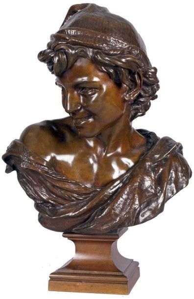 Jean-Baptiste CARPEAUX - 1827-1875 
RIEUR NAPOLITAIN n°1, 1863
Épreuve en bronze...