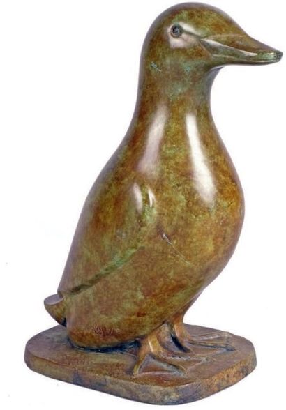 David MESLY ? 1918-2004 
SAUVAGE Épreuve en bronze à patine vert nuancé brun signée,...