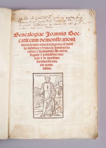 BOCCACIO (Giovanni) Genealogiae Joannis Boccatii, cum demonstrationibus in formis...