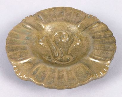 null CENDRIER en bronze de la Compagnie des Wagons-Lits. Diam.: 12,5 cm