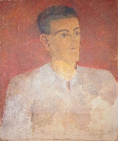 Attribué à Christian BÉRARD - 1902-1949 PORTRAIT DE JEUNE HOMME Huile sur toile....