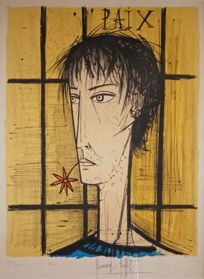 Bernard BUFFET - 1928-1999 PAIX Lithographie signée, titrée et numérotée 148/220....