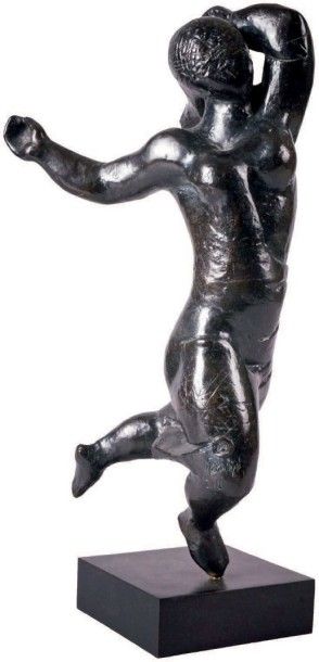 Manolo RUIZ-PIPO - 1929-1999 LA LIBERTÉ Épreuve en bronze à patine noire signée et...