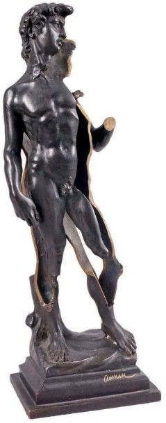 ARMAN - 1928-2005 DAVID, 1994 Épreuve en bronze à patine noire signée et numérotée...