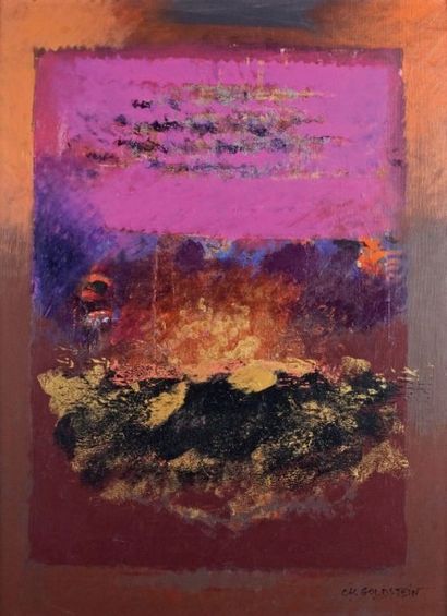 Charles GOLDSTEIN - 1935-2015 MÉMOIRE FLOTTANTE, 1996-7 Acrylique et pigments dorés...