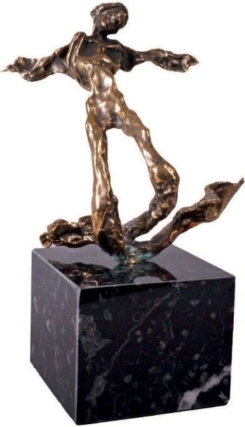 Salvador DALI - 1904-1989 TRITON Épreuve en bronze à patine dorée signée et numérotée...