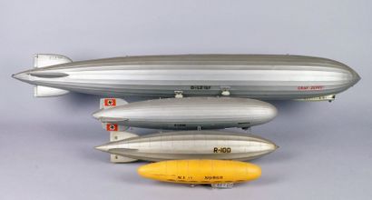 null Lot de 4 zeppelins décoratifs