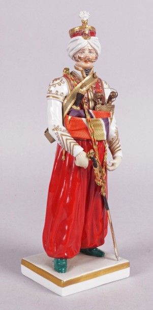 VANGERDINGE «Mameluk de la Garde impériale. Premier Empire.» Figurine polychrome...