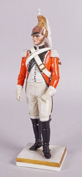 VANGERDINGE «6è régiment de trompette. Premier Empire.» Figurine polychrome avec...