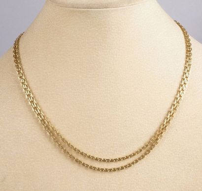 null COLLIER formé de deux rangs de maille forçat en or jaune.
L.: 47 cm - Poids:...