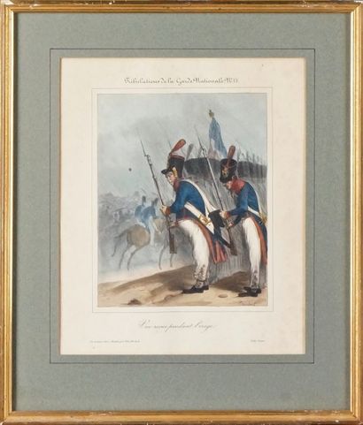 Frédéric BOUCHOT (né en 1798) 
TRIBULATIONS DE LA GARDE NATIONALE
N° 6: LE FOURNIMENT
N°...