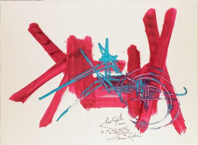 Georges MATHIEU - 1921-2012 COMPOSITION
Acrylique sur papier marouflé sur toile signée...