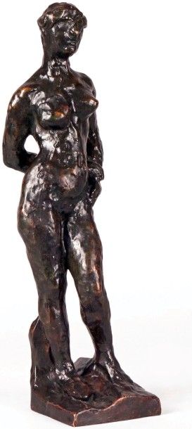 Auguste RODIN - 1840-1917 NU FÉMININ DEBOUT DIT DE JUDITH CLADEL
Bronze à patine...