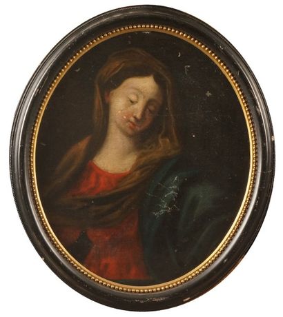 ÉCOLE FRANÇAISE du XVIIIe siècle d'après Pierre MIGNARD VIERGE
Huile sur toile marouflée...