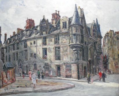 Gustave MADELAIN - 1867-1944 PARIS, L'HÔTEL DE SENS, 1932
Huile sur toile signée...