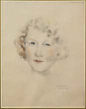 Mariette LYDIS (1890-1970) PORTRAIT DE JEUNE FEMME, 1935 Aquarelle signée et datée...