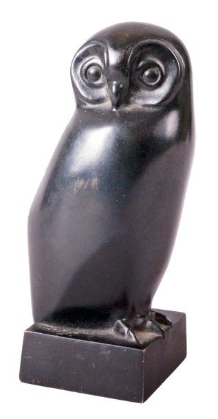 Irénée ROCHARD - 1906-1984 LA CHOUETTE
Bronze à patine noire signée, épreuve d'artiste:...