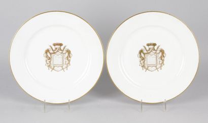 Manufacture de Sèvres 
"Code civil - Jus Romanum".
A) une assiette en porcelaine...