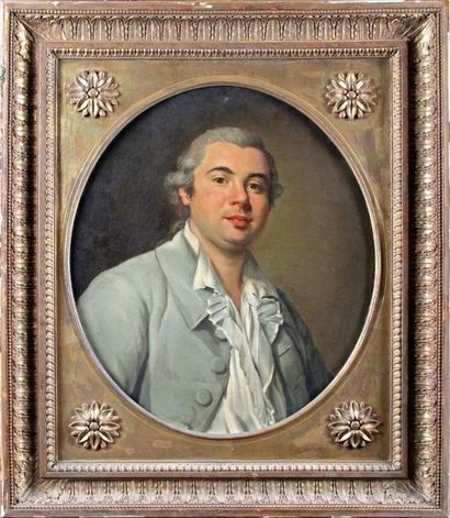 Attribué à Jean VOILLE - 1744-1796 PORTRAIT D'HOMME EN VESTE BLEUE
Huile sur toile...