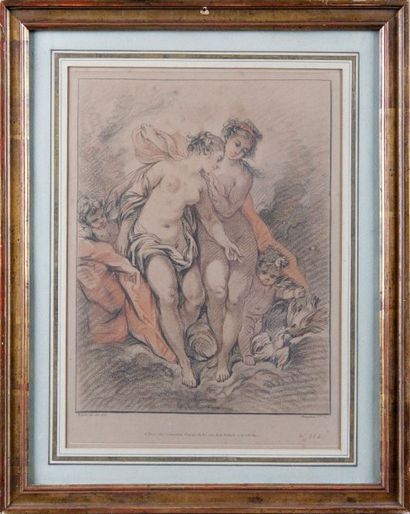 Gilles DEMARTEAU le Jeune (1750-1802) d'après Jean-Baptiste HUET VÉNUS
Gravure à...