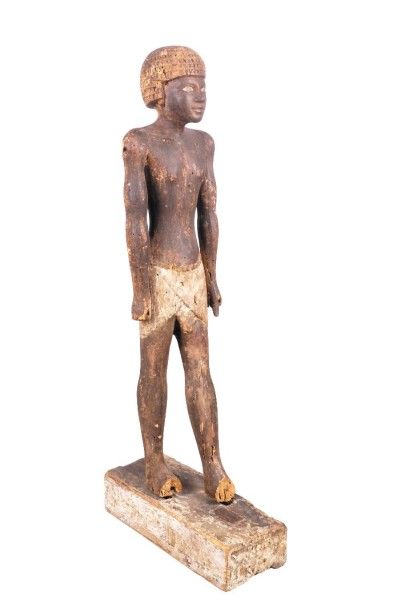 EGYPTE, MOYEN EMPIRE, XIIe DYNASTIE (ca. 1991-1785 av. J.-C.) STATUE DE DIGNITAIRE.
Bois...