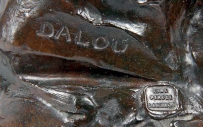 Aimé Jules DALOU - 1838-1902 
LE BAISER, 1890-1894
Groupe en bronze à patine brun...