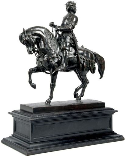 Antoine-Louis BARYE - 1795-1875 
CHARLES VII VICTORIEUX, vers 1840
Bronze à patine...