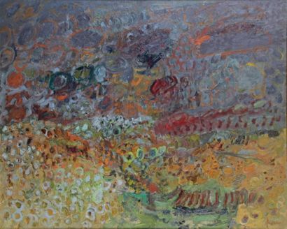 Jean FUSARO - né en 1925 
AUTOMNE EN LANGUEDOC, 1967
Huile sur toile signée en bas...