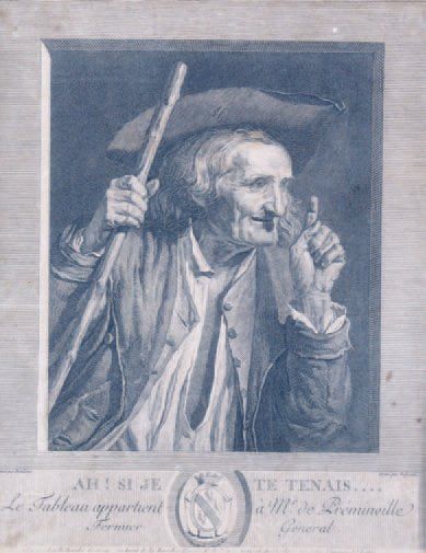 D'après Henri-René DANLOUX (1753-1809) Ah ! Si je te tenais Gravure par Pierre Beljambe...