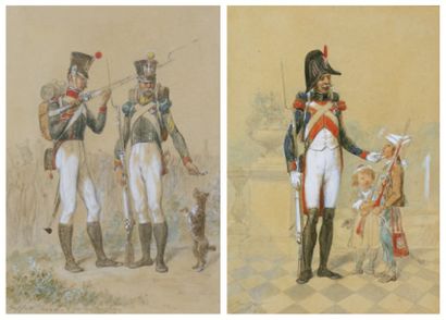 Auguste RAFFET (1804-1860) Le vétéran de la Garde Impériale Tirailleur-Grenadier...