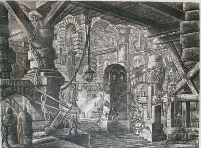 Giovanni BATTISTA PIRANESI (1720-1778) Les prisons imaginaires Eau-forte. 55 x 8...