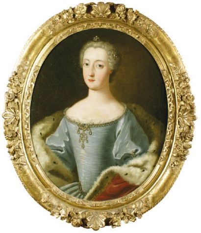 ÉCOLE FRANÇAISE, début du XVIIIe siècle Jeune femme en buste presque de face Huile...