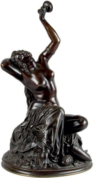James PRADIER (1790-1852) L'IVRESSE, 1852
Épreuve en bronze à patine brun noir nuancé...