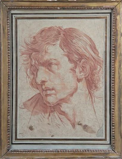 Louis BONNET (1736-93) d'après Jean-Baptiste GREUZE 
PORTRAIT D'UNE JEUNE FILLE ET...