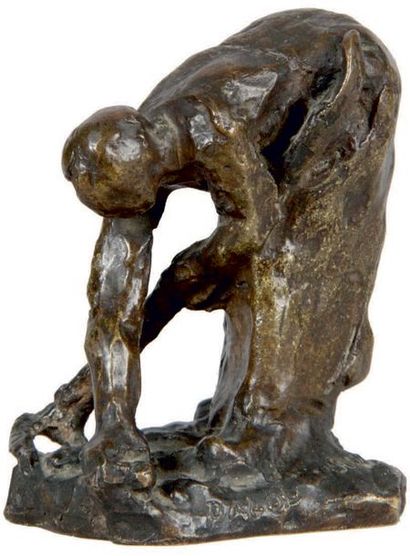 Aimé Jules DALOU - 1838-1902 ARRACHEUSE DE POMMES DE TERRE
Épreuve en bronze à patine...