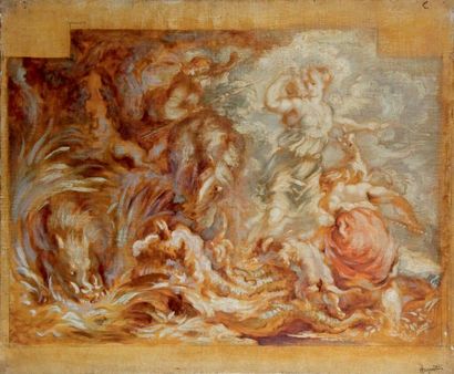 Louis ANQUETIN - 1861-1932 SCÈNE ALLÉGORIQUE
Huile sur toile signée en bas à droite.
54...