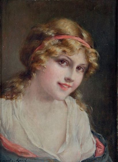 François MARTIN-KAVEL - 1861-1931 PORTRAIT DE FEMME
Huile sur toile signée en bas...
