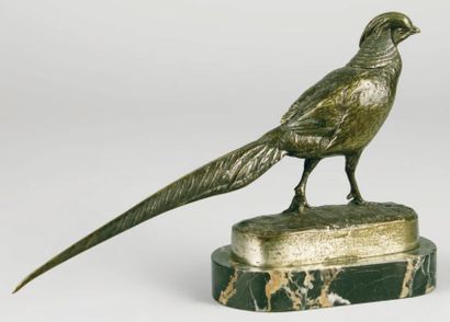 André JACQUEMART, école française du XIXe-XXe siècle LE FAISAN Épreuve en bronze...