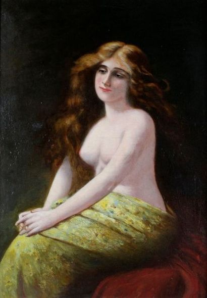 Angelo ASTI - 1847-1903 LA ROUSSE
Huile sur toile.
65 x 46
