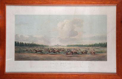 D'après MILLS PRIX ROYAL, 5/9/1824
Gravure aquarellée, édition Legoupy.
54 x 88