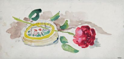 Kees van DONGEN - 1877-1968 LA ROSE
Aquarelle monogrammée en bas à gauche.
12 x ...